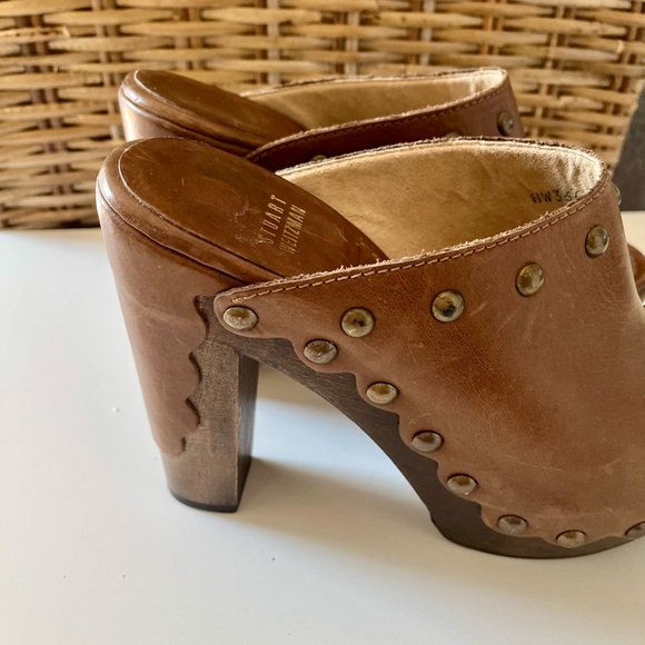 Stuart Weitzman Sequoia Studded Clogs•Sz 10 - Picture 4 of 16